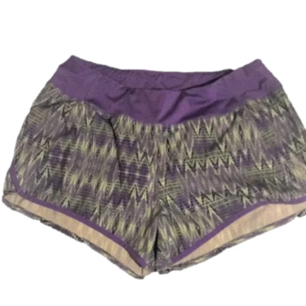 Reebok Purple with Geometric Print Running Shorts
